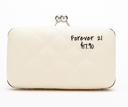 Forever 21 quilted box clutch