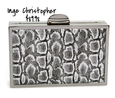 Inge Christopher leopard box clutch