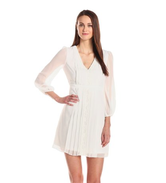 white chiffon lace dress