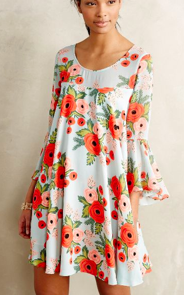 Antropologie floral swing dress