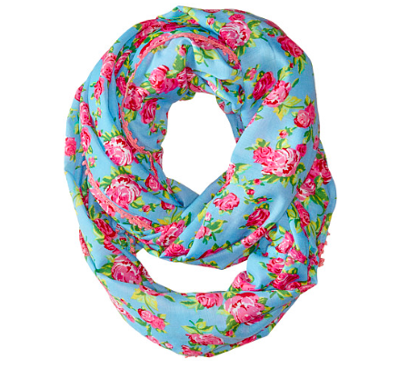 Betsey Johnson floral infinity scarf
