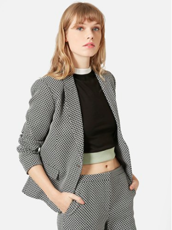 Topshop patterned blazer