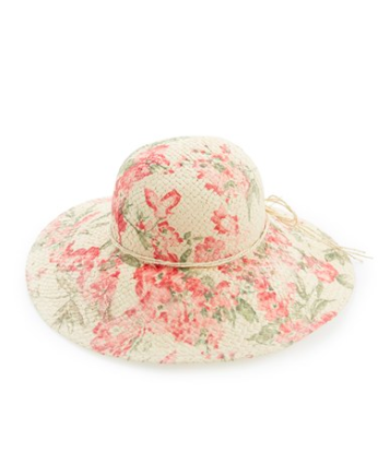 David and Young floral straw hat