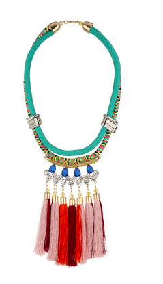 Topshop tassel colorful necklace