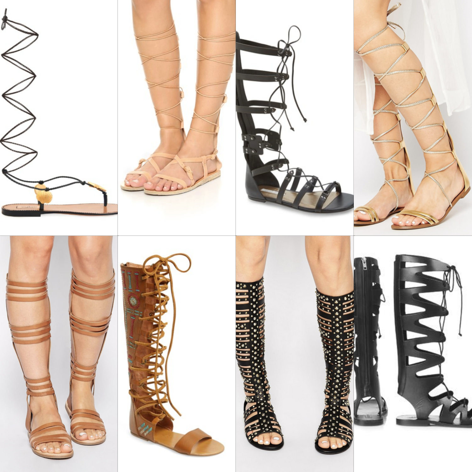 aldo gladiator sandals knee high