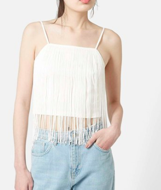 Topshop fringe cami