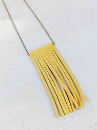 Urban Outfitters Yellow Fringe Necklace