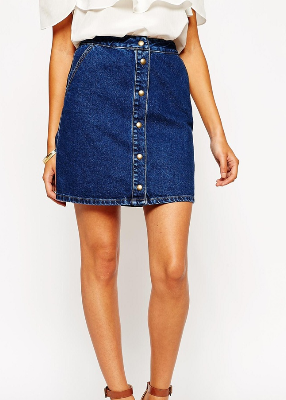 Asos denim mini skirt