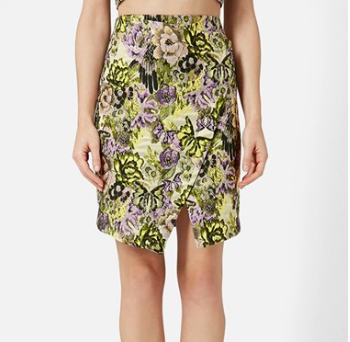 Topshop floral wrap skirt