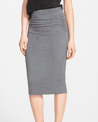 Caslon grey midi skirt