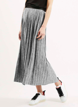Topshop pleated grey skirt