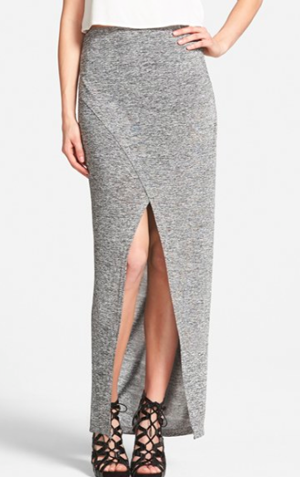 Glamorous grey maxi skirt