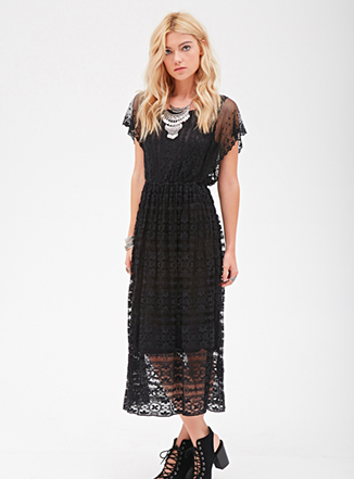 Forever 21 lace sheer dress