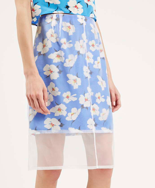 Topshop floral sheer skirt