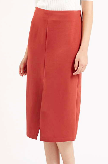 Topshop split front midi skirt