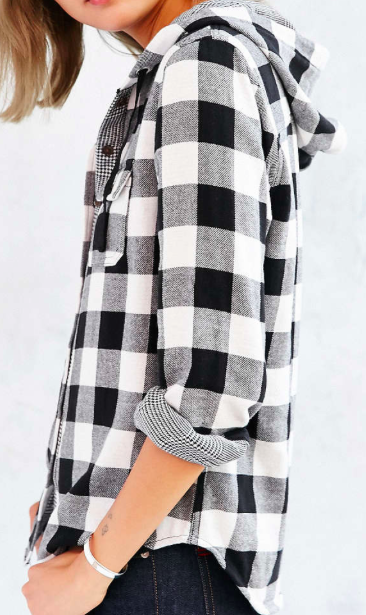 Urban Outfitters hooded plaid shirt