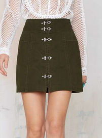 Nasty Gal buckle mini skirt