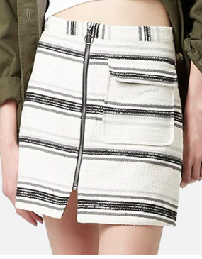 Topshop mini striped skirt