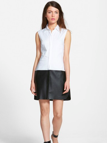 Bailey 44 shirtdress with leather