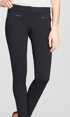 Paige Denim leather accented pants