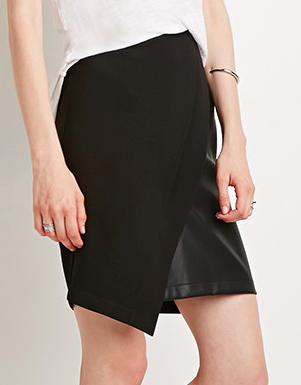 Forever 21 leather wrap skirt