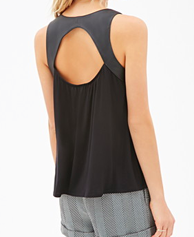 Forever 21 Leather accent tank top