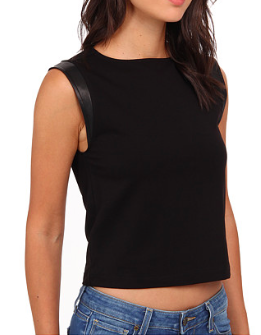 Diesel leather trim top