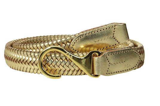 Lauren by Ralph Lauren gold braided belt
