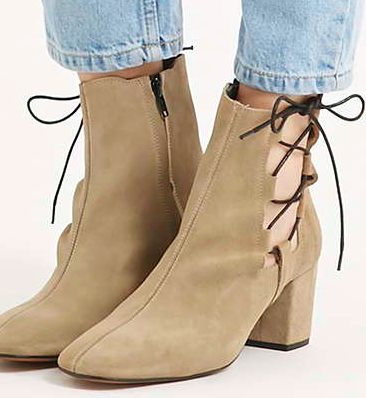 Topshop lace up booties