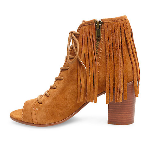 Steve Madden fringe lace up booties