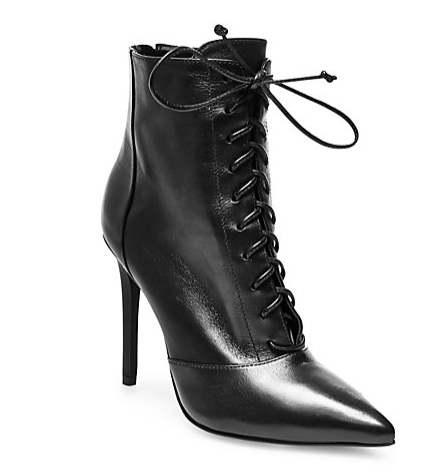 Steve Madden pointed toe lace up booties