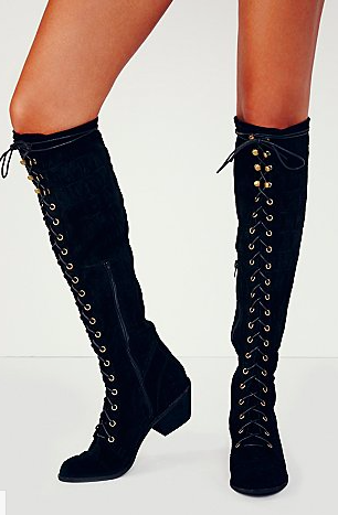 Free People tall lace up boots