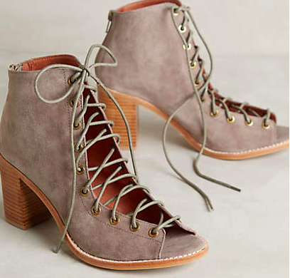 Anthropologie lace up booties