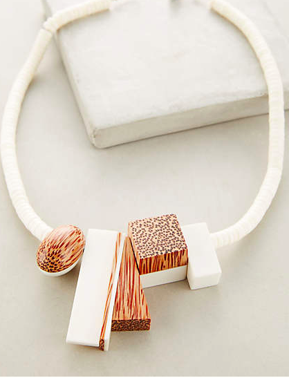 Anthropologie wood necklace
