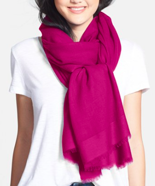 Nordstrom tissue weight wool and cashmere scarf