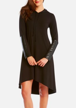 Karen Kane leather sleeve dress