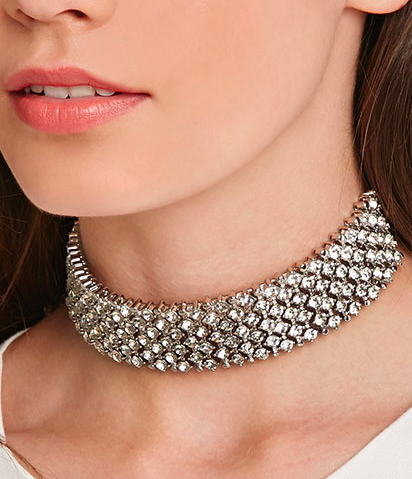 Forever 21 rhinestone choker