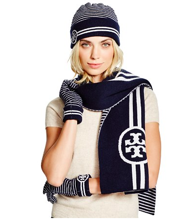Tory Burch scarf and gloves