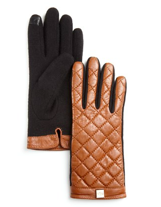 Ralph Lauren quilted leather gloves