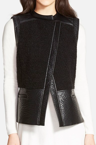 Trouvé Faux Shearling Moto Vest