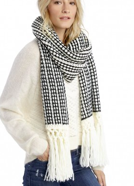 Sole Society mixed knit scarf