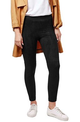 Topshop Suedette Leggings