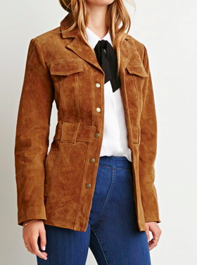 Forever 21 suede button jacket