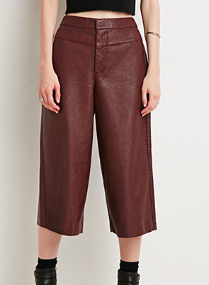 Forever 21 faux leather culottes