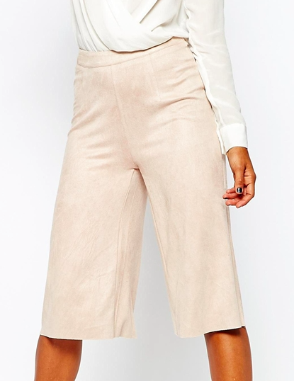 Missguided faux suede culottes