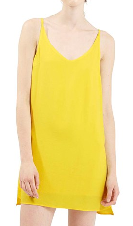 Topshop sleeveless yellow dress