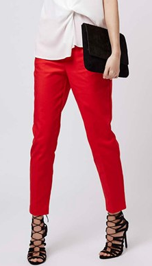 Topshop Button Tab Crop Cigarette Pants