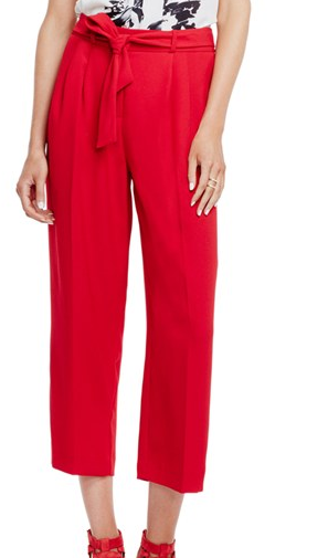 Vince Camuto Front Pleat Soft Belted Pants
