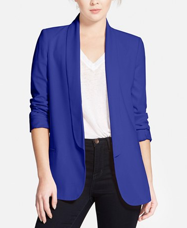 Mural blue boyfriend blazer