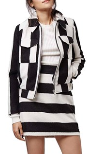 Topshop black and white striped jacket